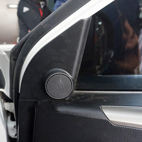 Qiilu Front Door Pillar Tweeter Cover, 2pcs Car Tweeter Speaker Cover Trim Black Modification Replacement for RAV4 2014?2019...