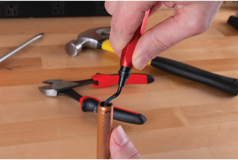 Performance Tool W2960 Pipe Reamer and Deburring Tool for Metal, PVC, and Conduit with Swivel Head and Quick Release Blade Change...