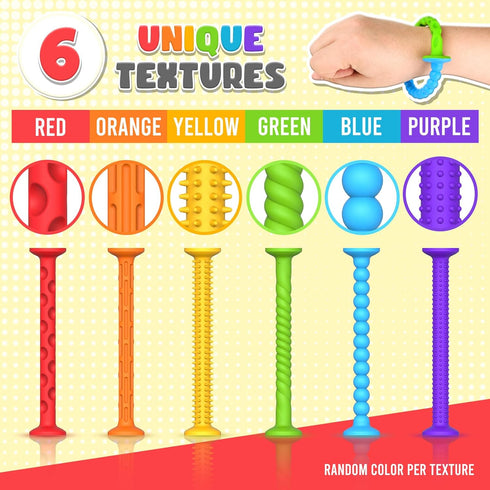 Toddler Bath Toys Suction Toy: Textured Sensory Suction Bath Toys, Kids Sensory Fidget Toys for Windows Building Toys, No Hole Baby Bath Toys, Str...