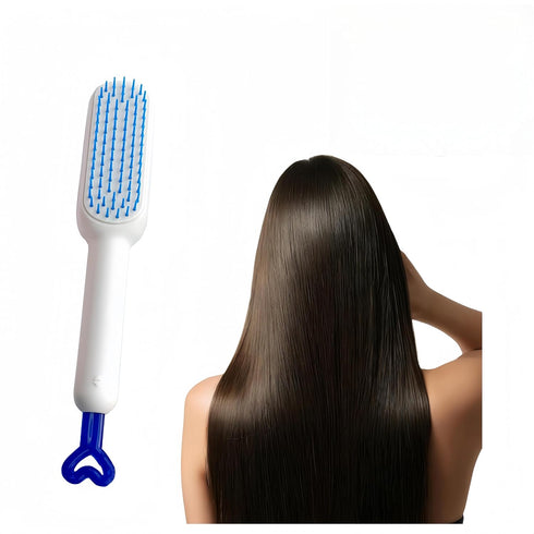Self-Cleaning Hairbrush - Anti-Static Massage Comb with Retractable Bristles - Ergonomic Handle Hair Comb -Upgraded soft comb teeth are suitable f...