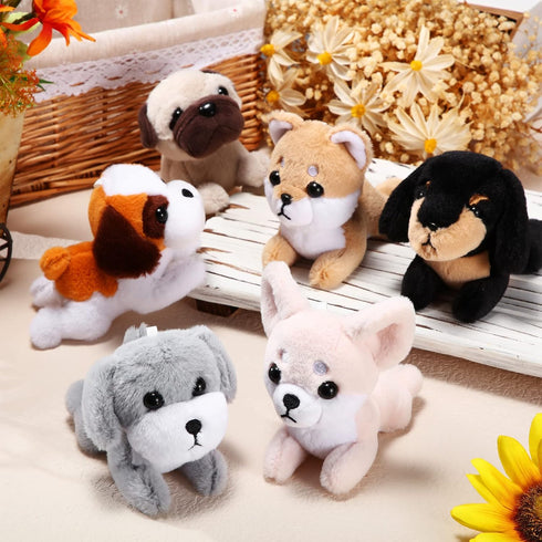 6 Pcs Mini Puppy Stuffed Animals Small Dog Plush Bulk Puppies Stuffed Realistic Cute Dog Toys Soft Plush Adopt a Pet Stuffed Animal Puppy Party Fa...