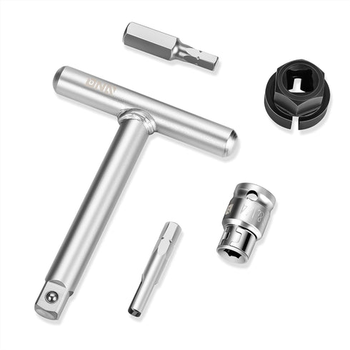 DNA MOTORING TOOLS-00141 5-Pcs Automotive Engine Oil Pan Drain Plug Disassembly Set - 1/4" & 3/8" Oil Service kit for Plastic Oil Drain Screws, Cr...