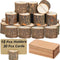 18Pcs Premium Wood Place Card Holders and 30Pcs Kraft Table Place Cards, Rustic Table Number Holders, Wood Photo Holders, Ideal for Wedding Party ...