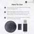 Shungite Plates for Cell Phones, Tablets, Laptops | Shungite Stone Stickers for Electronics with Sacred Geometry – Set of 2, Large Plate with Meta...