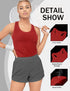 Tank Top for Women 2024, Workout Tank Tops Woman, Long Athletic Racerback Tank Tops for Women, Compression Sleeveless Shirts (X-Large, Red)...