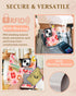 for iPhone 15 plus Wallet Case with Card Holder, Cute Designer Pk Flower Pattern Kickstand Magnetic Clasp Back Flip Folio Leather Cases for iPhone...