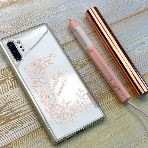 Heated Gold Foil Pen & Glimmer Heat-Activated foil Roll Sets for Card Making Scrapbooking Tool Kits Calligraphy Tip 2.5x0.35mm Scrapbooking Drawin...
