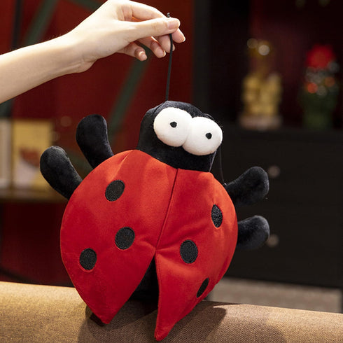 Cuddly Ladybug Stuffed Animals Super Soft Insect Ladybird Plush toys Stuffed Ladybird Beetle Plushies Animal with Wings Lady Beetle Plush Doll Ani...