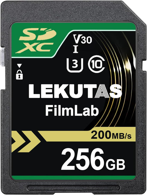 256GB SDXC UHS-I Memory Card - Up to 200MB/s Read Speed, C10, U3, V30, 4K UHD, Full-HD & 4K Video SD Card for Canon Nikon Sony Panasonic DSLR, Mir...