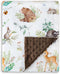 HOMRITAR Baby Blanket for Boys Girls Soft Plush Minky Blanket with Double Layer Dotted Backing for Toddler Nursery with Woodland Animals Printed 3...