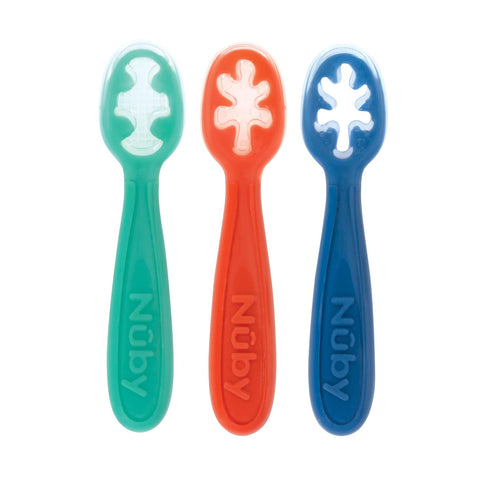 Nuby Baby's First Spoons Set - (3-Pack) Feeding Utensils for Babies - 6+ Months...