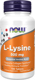 NOW Supplements, L-Lysine (L-Lysine Hydrochloride) 500 mg, Amino Acid, 100 Count(Pack of 1)...