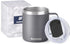 SUNWILL Travel Coffee Mug with Lid, Insulated Tumbler with Handle, 14 oz Stainless Steel Cup for Ice, Water, Tea, Powder Coated Cool Grey...