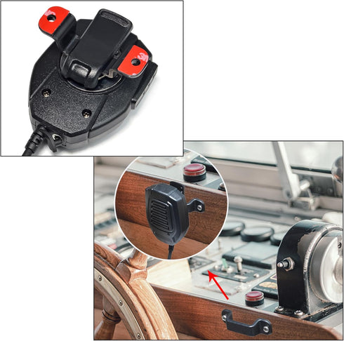 TWAYRDIO Dashboard Mount Holder for Handheld Radio and Speaker Microphone Mic, Clip Hook with Screws for BaoFeng Motorola Talkabout Midland Retevi...