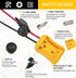 Power Wheel Adapter for Dewalt 20V Battery Series with Fuse, Switch & Wire Terminal, 3Pcs 30A Fuse, 12 AWG Wire Battery Converter Connector DIY fo...