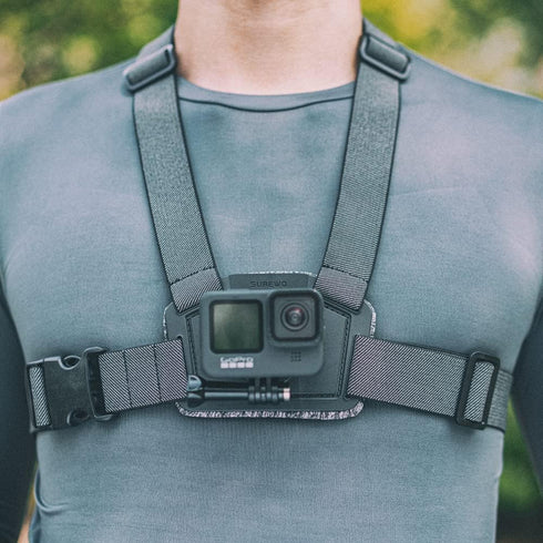 SUREWO Adjustable Chest Strap Mount Compatible with GoPro Hero 12/11/10/9/8/7/6/5 Black,DJI Osmo Action 3/2,Insta 360 ONE R and Most Action Camera...