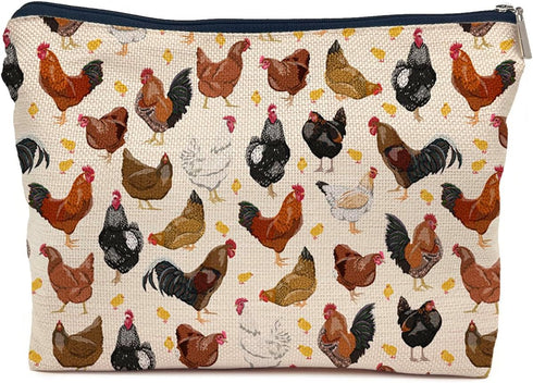 Chicken Bag,Chicken Gifts For Chicken Lovers,Chicken Makeup Make Up Bag Zipper Pouch Travel Toiletry Gifts For Women Chicken Lovers...