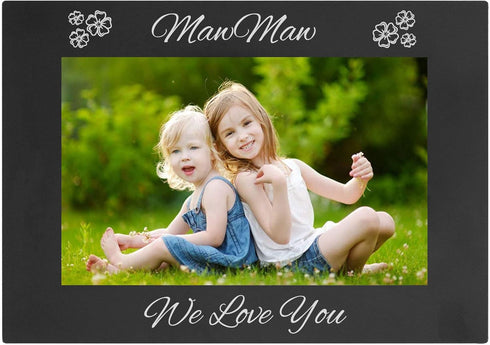 CustomGiftsNow Mawmaw - We Love You Engraved Anodized Aluminum Hanging/Tabletop Group Family Photo Picture Frame...