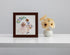Ebherys 9.5x9.5 Hand Embroidery Frame in Red - Displays Cross Embroidery Displaying Frame 7.5x7.5 With Cardboard - Composite Wood, Metal Tabs, Tab...