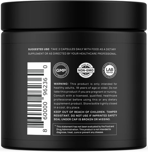 ELMNT 40,000mg 40x Strength Organic Black Maca Root with Ashwagandha - Highest Potency Black Maca Root Capsules for Men - 100% Pure Maca Peruana P...