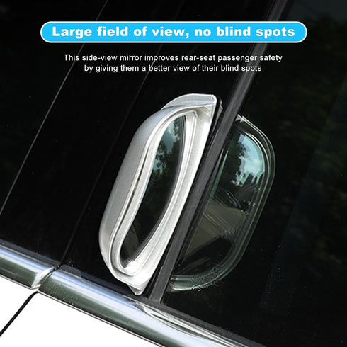 2 PCS Back Passenger Rear View Mirror, Adjustable Wide Angle Blind Spot B-Pillar Mirror, Side View Mirror with Convex Surface, Car Accessories for...