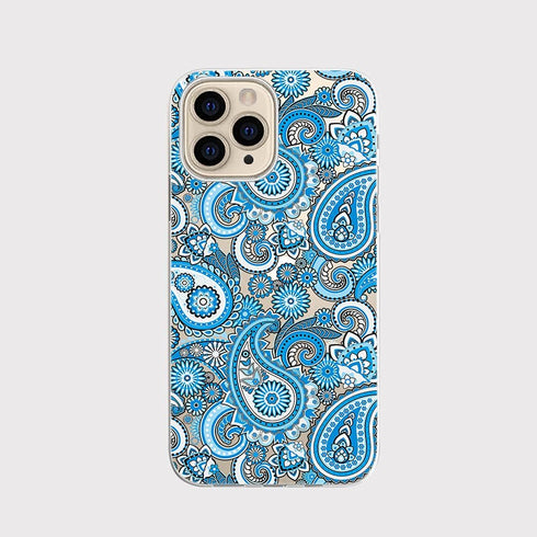 Blingy's for iPhone 13 Pro Case (6.1 inch), Bandana Pattern Tribal Design Ethnic Paisley Art Design Transparent Soft TPU Protective Clear Case Com...