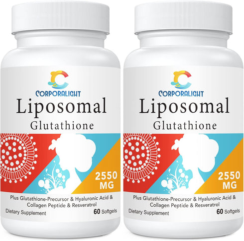 2550mg Liposomal Glutathione Softgel, High Absorption - Glutathione Supplement, Made in USA, Master Antioxidant for Aging Defense, Immune System, ...