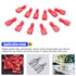 Twidec/150PCS Nylon Spade Connectors Kit 22-18 Gauge Quick Disconnect Fully Insulated Female Wire Spade Terminal Assortment Kit Red N-066-R-Fe...