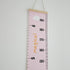Kids Growth Chart, Wood Frame Fabric Canvas Height Measurement Ruler from Baby to Adult for Child's Room Decoration 7.9 x 79in (7.9 x 79in, Pink -...