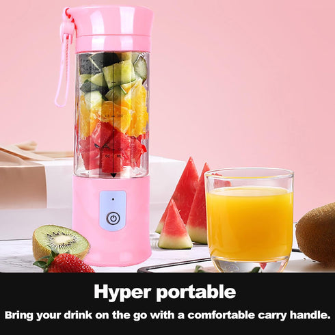 Portable Juicer Blender, USB Travel Juice Cup Baby Food Mixing Machince with Updated 6 Blades with Powerful Motor 4000mAh Rechargeable Battery,13O...