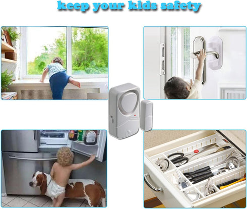 Door Alarm for Home, Door Sensor, Window Alarm for Home Security, Pool Alert for Kids (6 Pack)...