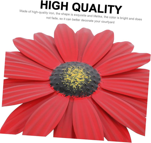 LIFKOME 1Pc wrought iron wall hanging daisy flower wall art decor sunflower bathroom decor Metal Daisy Flower Wall Decor wall flower sculpture gar...