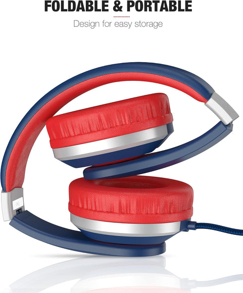 ELECDER i41 Kids Headphones, Headphones for Kids Children Girls Boys Teens Foldable Adjustable On Ear Headphones with 3.5mm Jack for Smartphones C...
