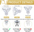 MR11 Halogen Bulb 12v 20W, 6-Bag MR11 Bulb with Glass Cover, Gu4 Double Pin Base, 2700k Warm White Adjustable Light, Applicable to Landscape, Trac...