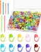 300pcs Stitch Markers with 6 pieces of large blunt sewing needles,colorful knitting markers,plastic crochet hook clip,bulk Crochet hook markers fo...