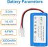 KBT Vacuum Replacement Battery 14.4V 3000mAh Large Capacity Compatible with ILIFE A4s, A4s Pro, A6, A7, A8, A9 Home Smart Vacuum Cleaner Robot...
