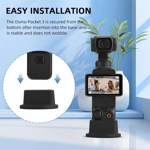 Camera Mount Stand Base for DJI OSMO Pocket 3,Silicone Support Base Desktop Stable Bracket Non-Slip Support Adapter Camera Mount Accessories...