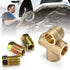 3 Way T-Shape Brake Tee, T-Shape Brake Line Tee Union, Brake Tee Fittings with 3 Male Nuts Short Union M10 Fit for 3/16in Pipe 10mm...