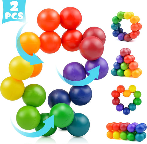 2PCS Autism Sensory Toys for Autistic Children , Sensory Fidget Toys for Adults Kids, Autism Toys for Toddlers 3-4, Travel Toys Gifts for Kids Age...