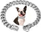 Stainless Steel Silver Gold Dog Collars with Safety Buckle Lock,18K Cuban Link Chain Training Collar,15MM Strong Dog Necklace Heavy Duty Chew Proo...