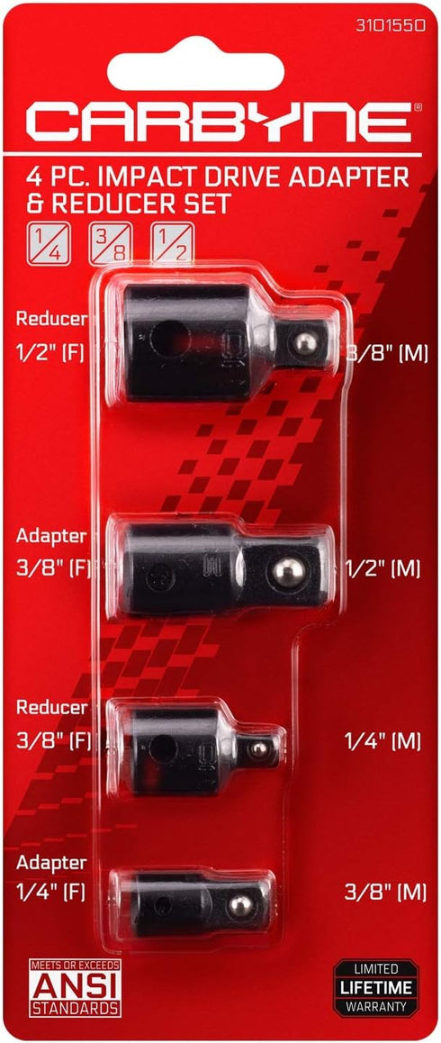 CARBYNE Impact Socket Adapter Set, 4 Piece - Ratchet Adapter for Impact Wrench. Impact Adapter & Socket Adapters • From a Family-Run Tool Company ...
