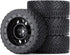 4PCS 65mm RC Rally Car Rubber Tires and Plastic Vintage Wheel Rims 12mm Hex Compatible with 1/10 RC On-Road Rally Racing Car for Tamiya Sakura HSP...