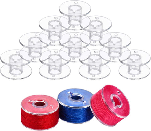 100 pcs Bobbins for Sewing Machine- Eoehro, Sa156 Bobbin, 15j bobbins, Bobbins Class 15, Sewing Machine Bobbins,Sewing Accessories, Plastic Bobbin...