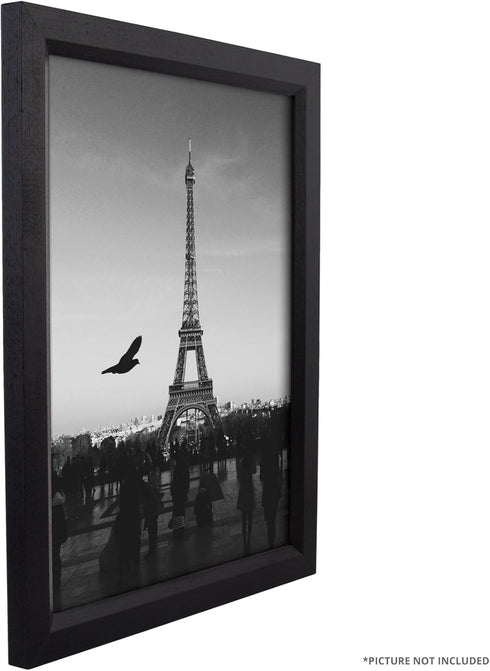 Craig Frames 7171610BK 8.5 x 11-Inch Picture/Poster Frame, Wood Grain Finish, 0.825-Inch Wide, Solid Black...