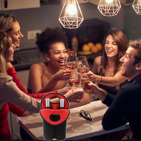 2 Bottle Wine Carrier Tote Bag for 750ML Wine Bottles, Neoprene Wine Bottle Travel Protector Bags, Reusable Insulated Wine Bag Tote Gift Bags for ...