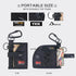 ROUGH ENOUGH Coin Holder for Car – Tactical Cordura with Zipper Coin Pocket, Neck Lanyard Carabiner – Slim Card Holder for Men, Travel...