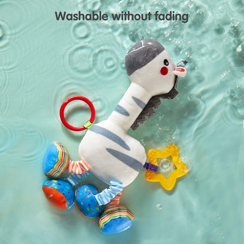 TUMAMA Baby Hanging Toys, Plush Animals Baby Rattle Crinkle Squeaky Toys Car Seat Stroller Mobile Toys, Baby Toys for 0 3 6 9 12 Months, Sensory L...