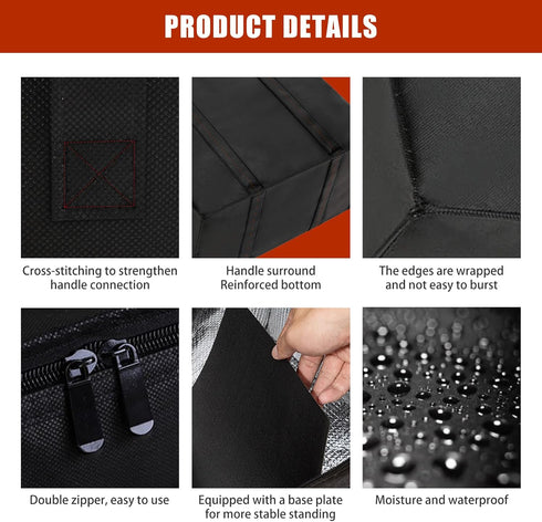 2 Pack Smoker Pellets Storage Bags - as Smoker Accessories, Wood Pellet Storage Containers with Base Plate, Each Can be Stored 20 LBs Pellets for ...