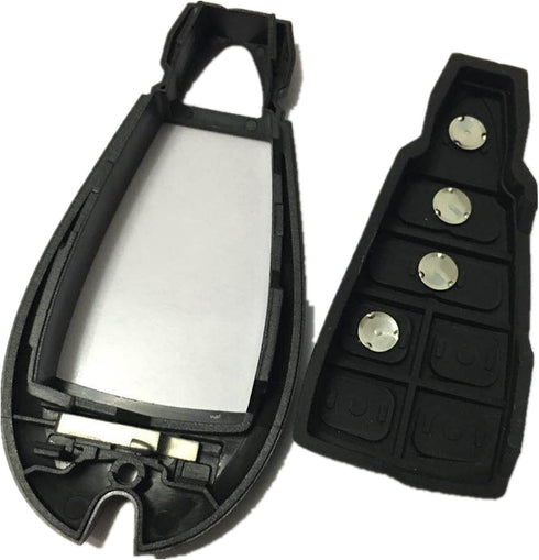 Key Case Replacement for Ram Cherokee: No Chip No Battery Key Fob Fit for Dodge Ram 1500 2500 3500 Jeep Cherokee 2008 to 2023 Just a Empty Case GQ...