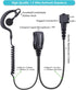 (2 Pack) Walkie Talkie Earpiece, 2-Pin 2.5mm/3.5mm G Shape Walkie Talkie Headset with PTT Mic, Compatible with Motorola Two-Way Radios...